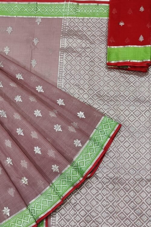 PURE KANCHI BORDER ZARIKOTA HANDLOOM SAREE K-6