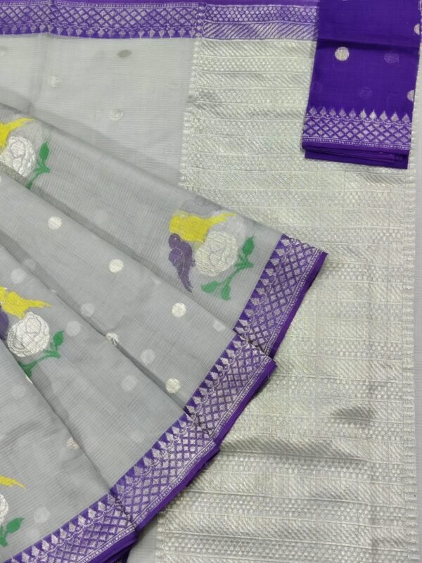 PURE KANCHI BORDER ZARIKOTA HANDLOOM SAREE K-10