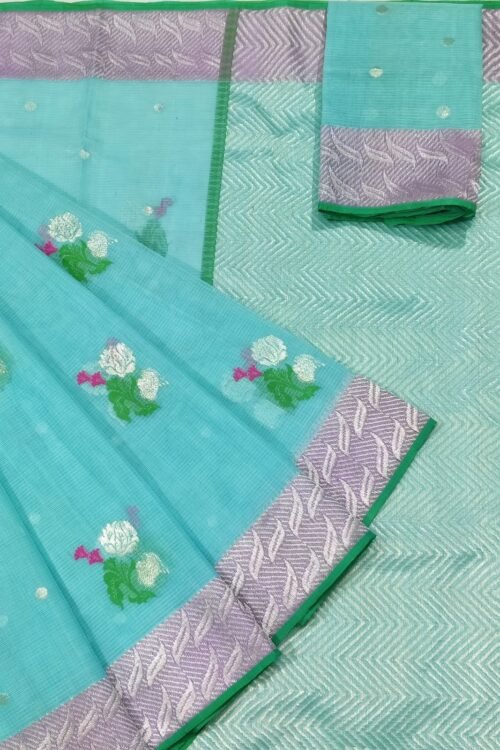 PURE KANCHI BORDER ZARIKOTA HANDLOOM SAREE K-11