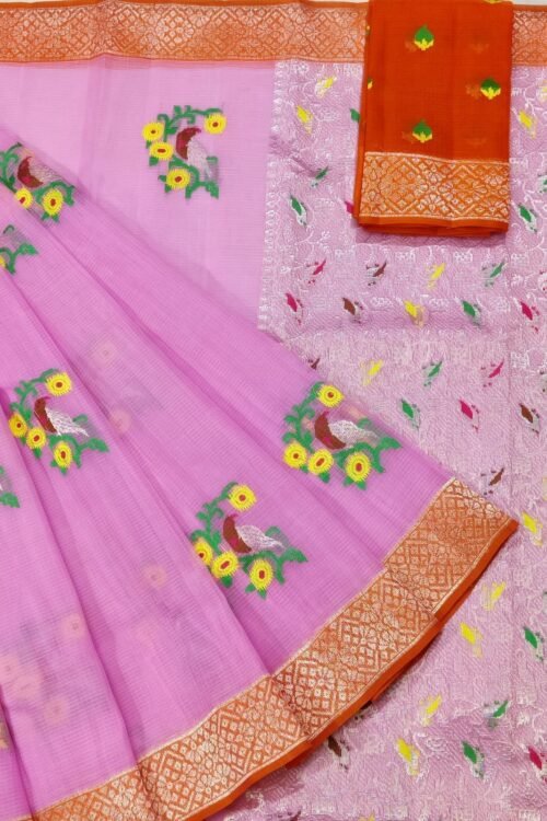 PURE KANCHI BORDER ZARIKOTA HANDLOOM SAREE K-9