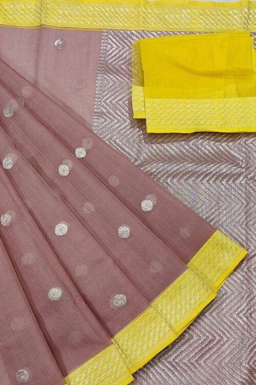 PURE KANCHI BORDER ZARIKOTA HANDLOOM SAREE K-14