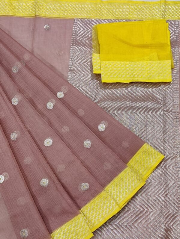 PURE KANCHI BORDER ZARIKOTA HANDLOOM SAREE K-14