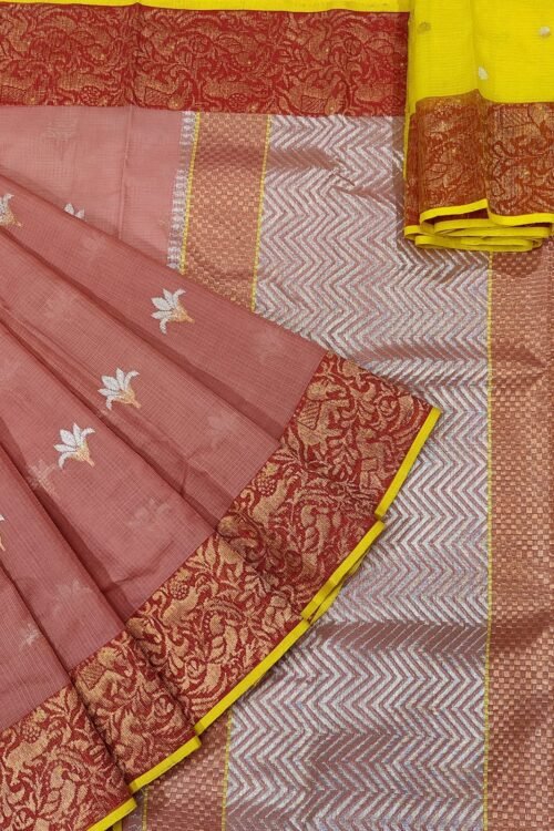 PURE KANCHI BORDER ZARIKOTA HANDLOOM SAREE K-16