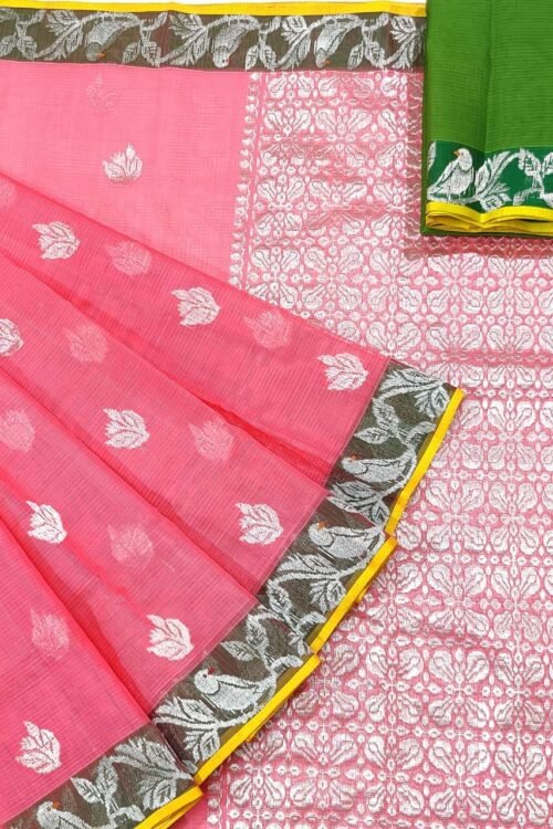 PURE KANCHI BORDER ZARIKOTA HANDLOOM SAREE K-19