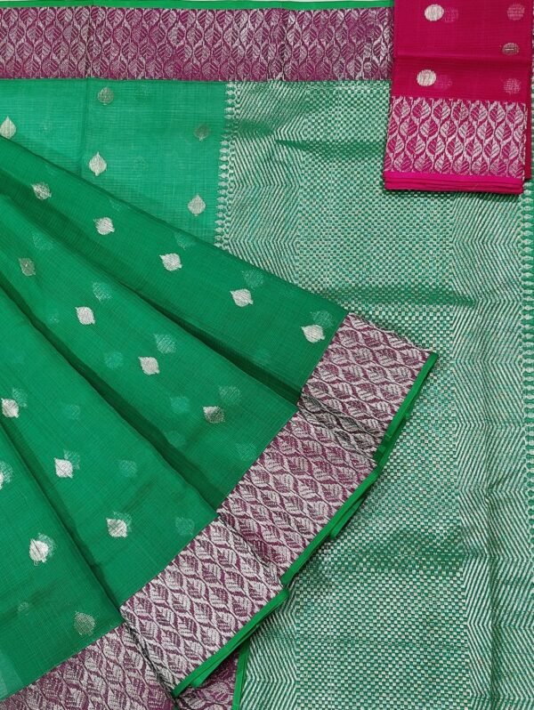 PURE KANCHI BORDER ZARIKOTA HANDLOOM SAREE K-17