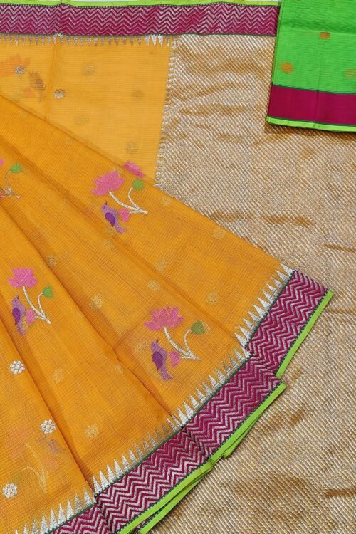 PURE KANCHI BORDER ZARIKOTA HANDLOOM SAREE K-24