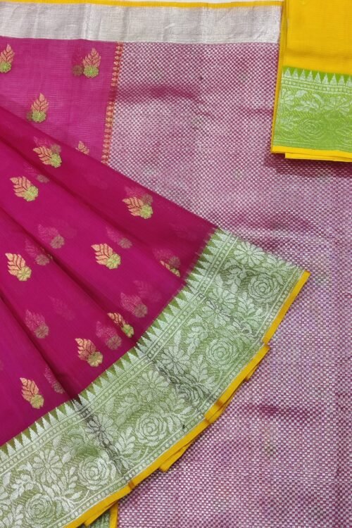 PURE KANCHI BORDER ZARIKOTA HANDLOOM SAREE K-29