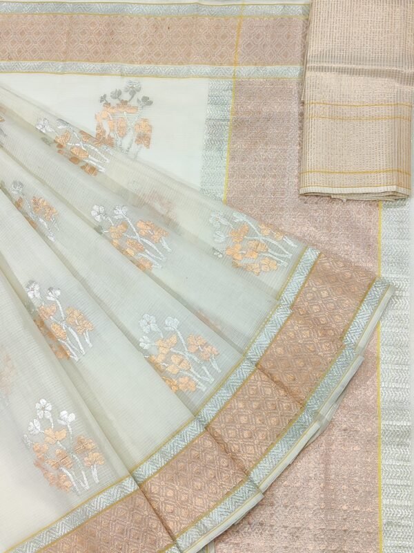 PURE KANCHI BORDER ZARIKOTA HANDLOOM SAREE K-32