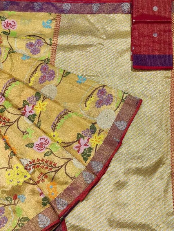 PURE GOLD DOUBLE TISSUE ZARIKOTA HANDLOOM SAREE_27