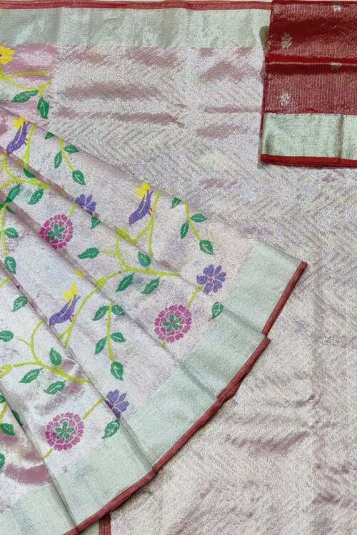 PURE SILVER DOUBLE ZARIKOTA HANDLOOM SAREE _47