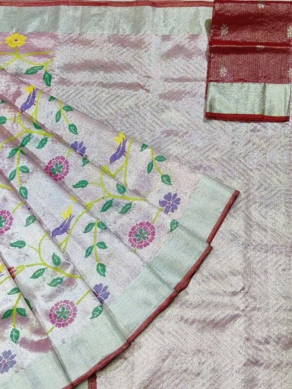 PURE SILVER DOUBLE ZARIKOTA HANDLOOM SAREE _47