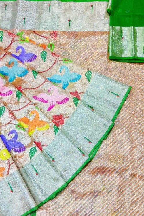 PURE SILVER DOUBLE ZARIKOTA HANDLOOM SAREE _49