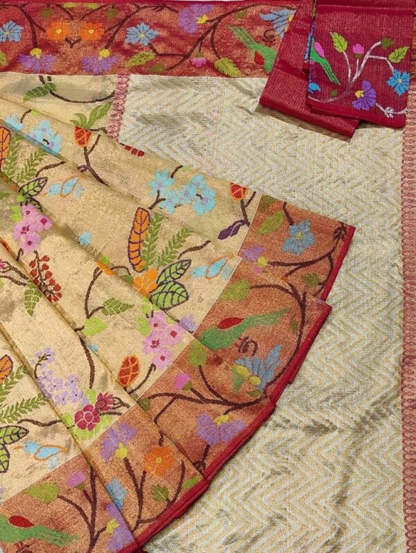 PURE GOLD DOUBLE TISSUE ZARIKOTA HANDLOOM SAREE_50