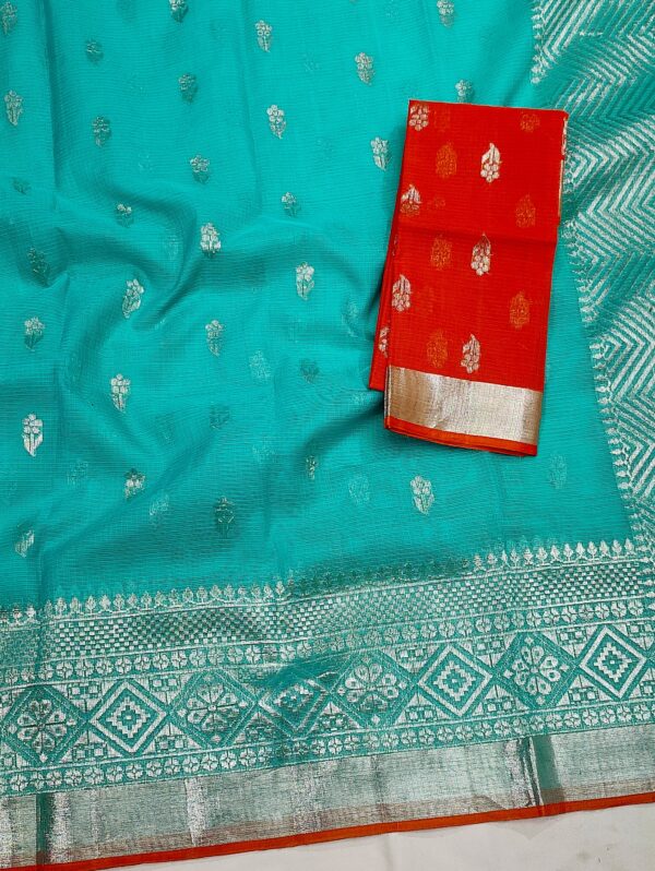 PURE SKIRT DESIGN ZARIKOTA HANDLOOM SAREE S-114 - Image 2