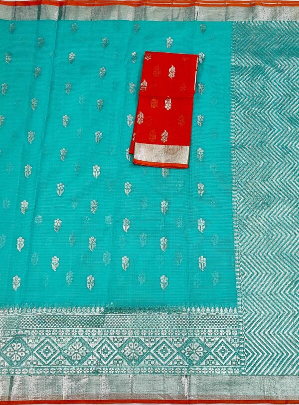 PURE SKIRT DESIGN ZARIKOTA HANDLOOM SAREE S-114 - Image 3