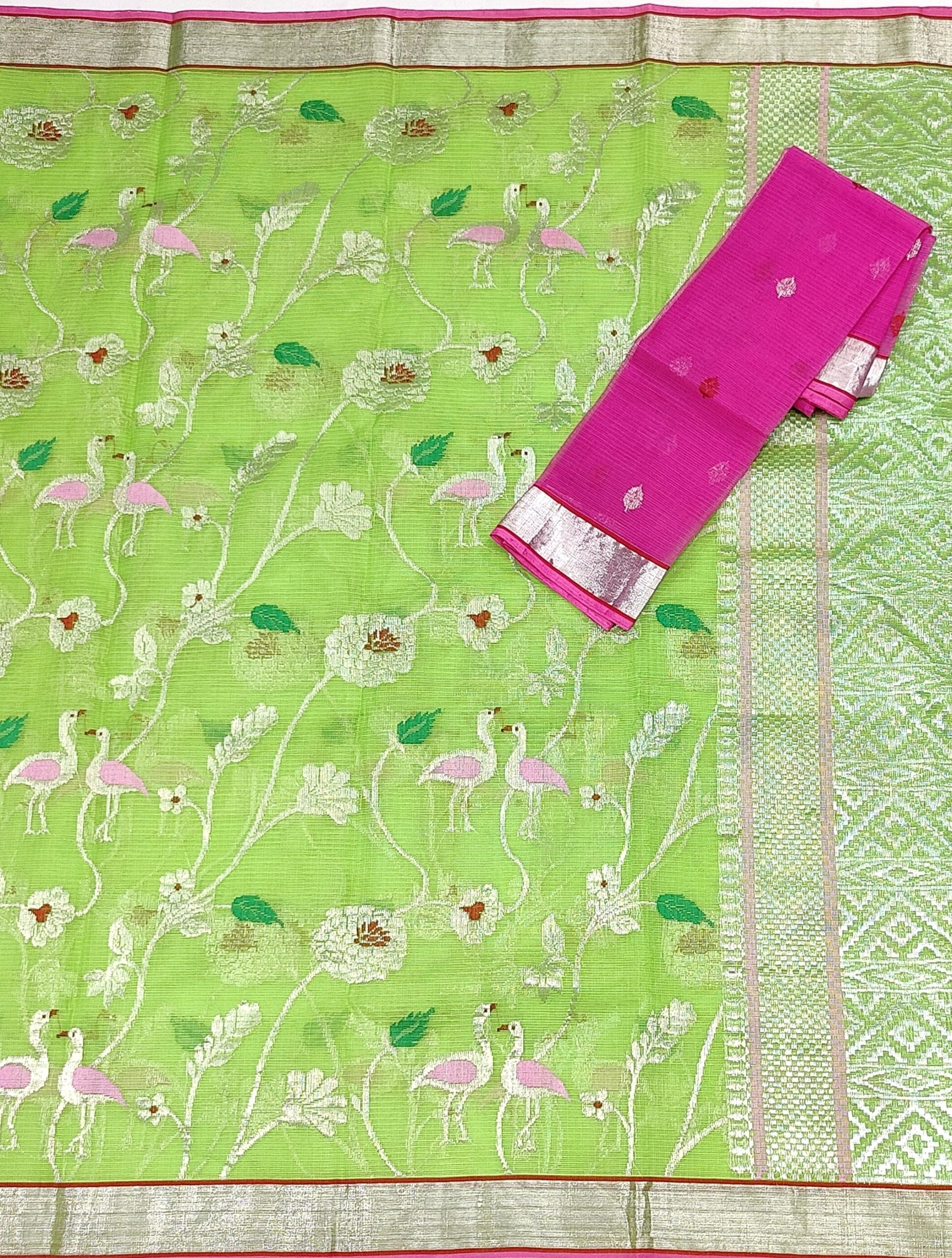 PURE ALL OVER JAAL ZARIKOTA HANDLOOM SAREE WITH BLOUSE_J231 - Image 3