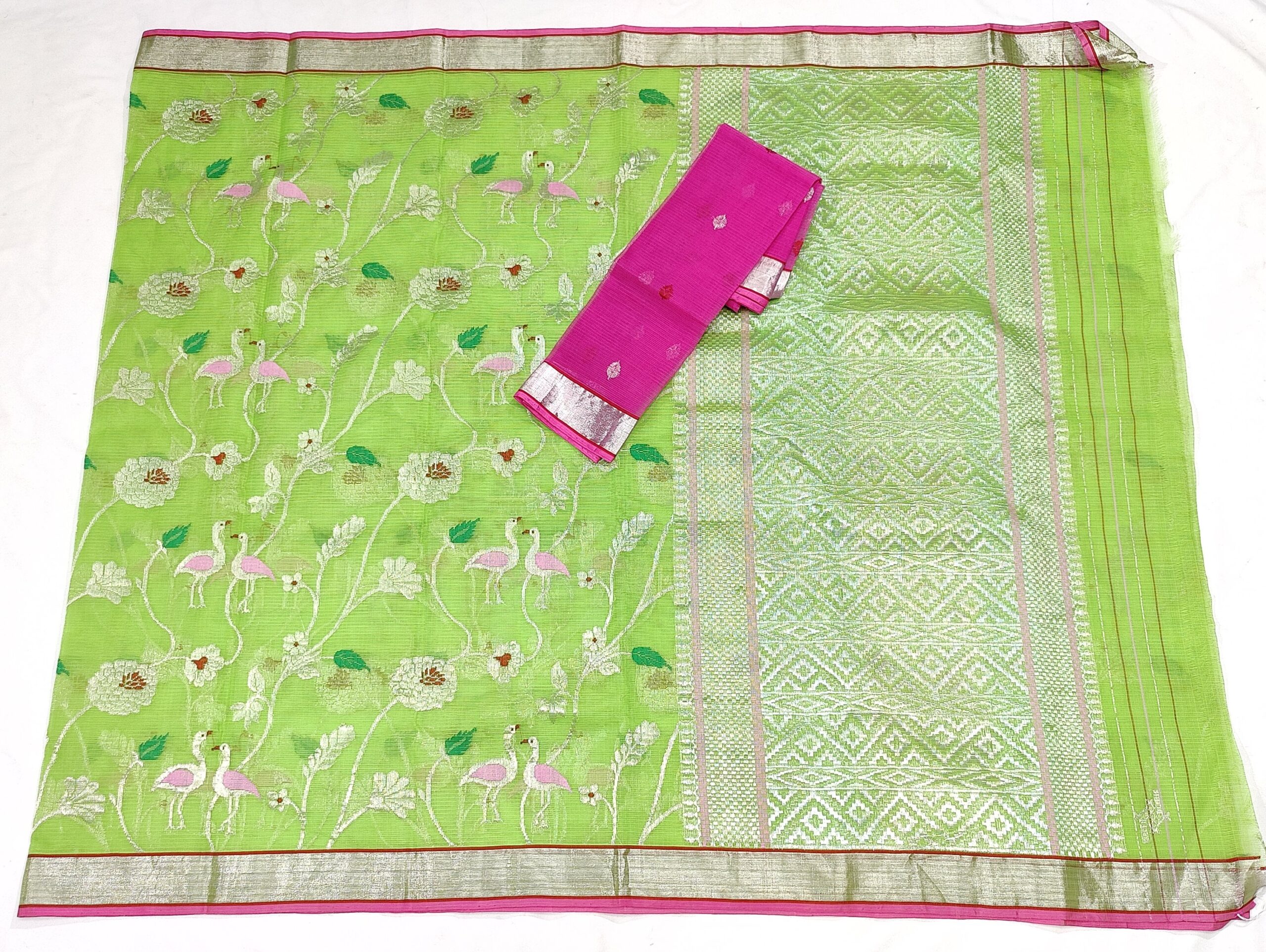 PURE ALL OVER JAAL ZARIKOTA HANDLOOM SAREE WITH BLOUSE_J231 - Image 4