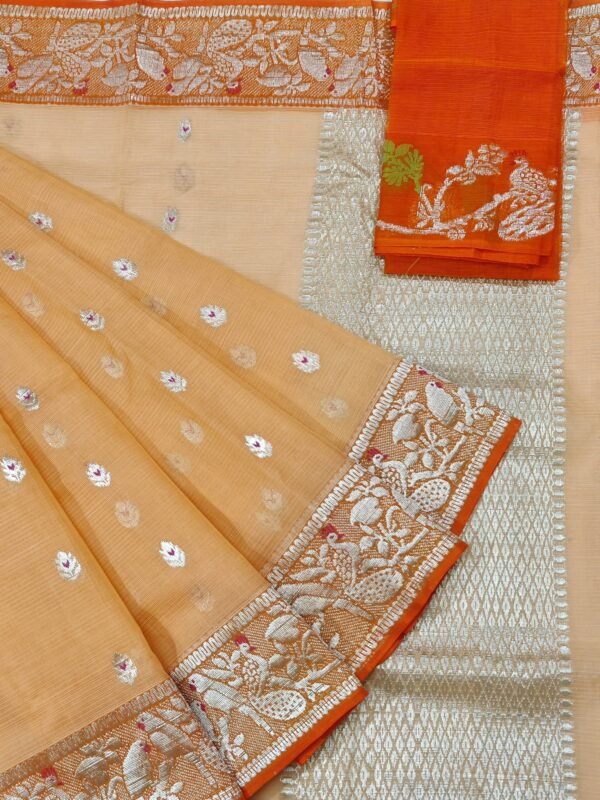 PURE KANCHI BORDER ZARIKOTA HANDLOOM SAREE K-35