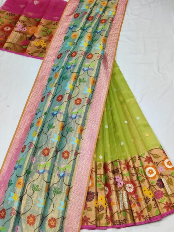 PURE ZARIKOTA HANDLOOM LEHANGA MATERIAL SET