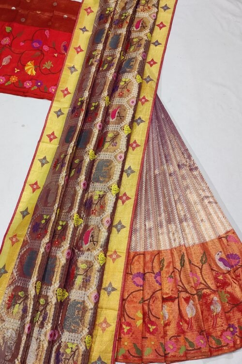 PURE ZARIKOTA HANDLOOM LEHANGA MATERIAL SET