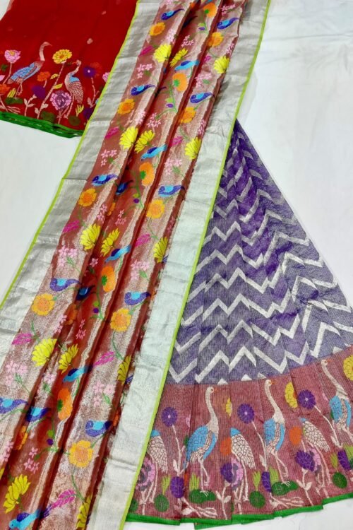 PURE ZARIKOTA HANDLOOM LEHANGA MATERIAL SET