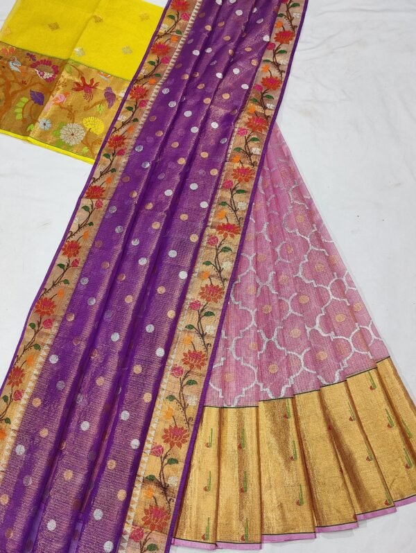 PURE ZARIKOTA HANDLOOM LEHANGA MATERIAL SET