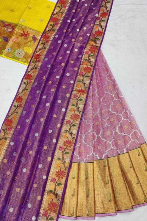 PURE ZARIKOTA HANDLOOM LEHANGA MATERIAL SET