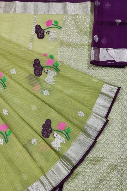 PURE ZARIKOTA HANDLOOM BUTA SAREE WITH BLOUSE B557