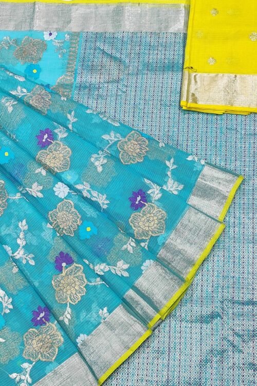 PURE ALL OVER JAAL ZARIKOTA HANDLOOM SAREE WITH BLOUSE_J238