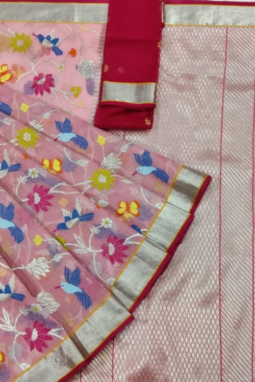 PURE ALL OVER JAAL ZARIKOTA HANDLOOM SAREE WITH BLOUSE_J232