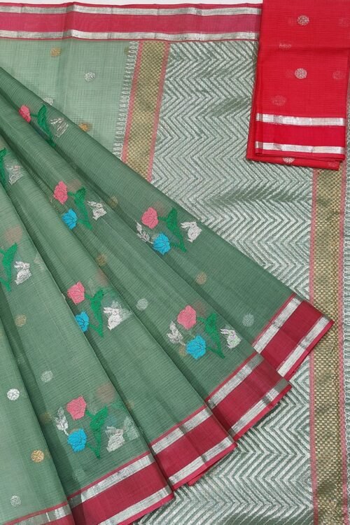 PURE ZARIKOTA HANDLOOM BUTA SAREE WITH BLOUSE B535