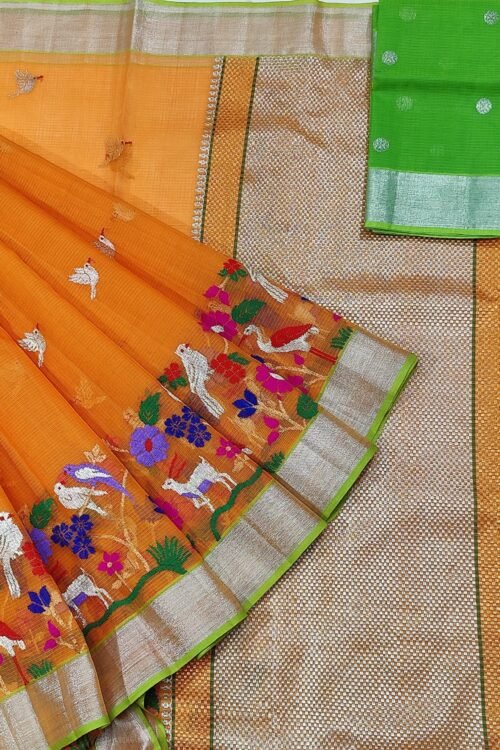 PURE SKIRT DESIGN ZARIKOTA HANDLOOM SAREE S-113