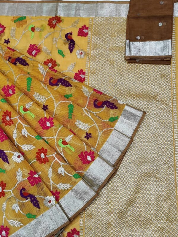 PURE ALL OVER JAAL ZARIKOTA HANDLOOM SAREE WITH BLOUSE_J237