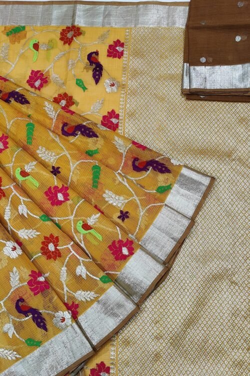 PURE ALL OVER JAAL ZARIKOTA HANDLOOM SAREE WITH BLOUSE_J237