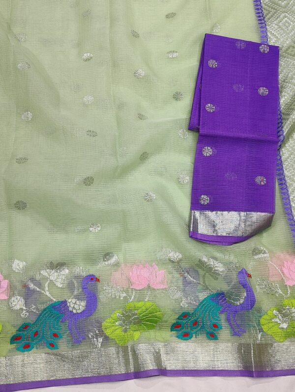 PURE SKIRT DESIGN ZARIKOTA HANDLOOM SAREE S-124 - Image 2