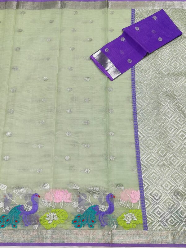 PURE SKIRT DESIGN ZARIKOTA HANDLOOM SAREE S-124 - Image 3