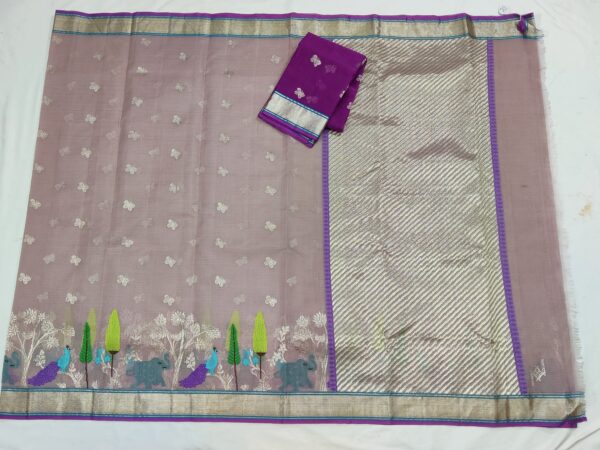 PURE SKIRT DESIGN ZARIKOTA HANDLOOM SAREE S-135 - Image 4