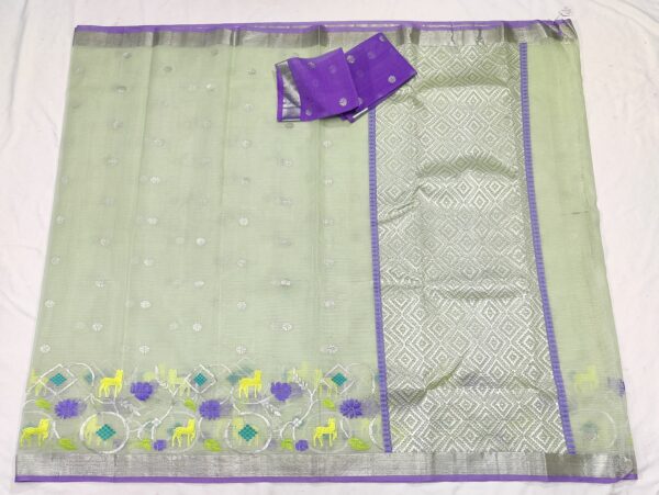 PURE SKIRT DESIGN ZARIKOTA HANDLOOM SAREE S-136 - Image 4