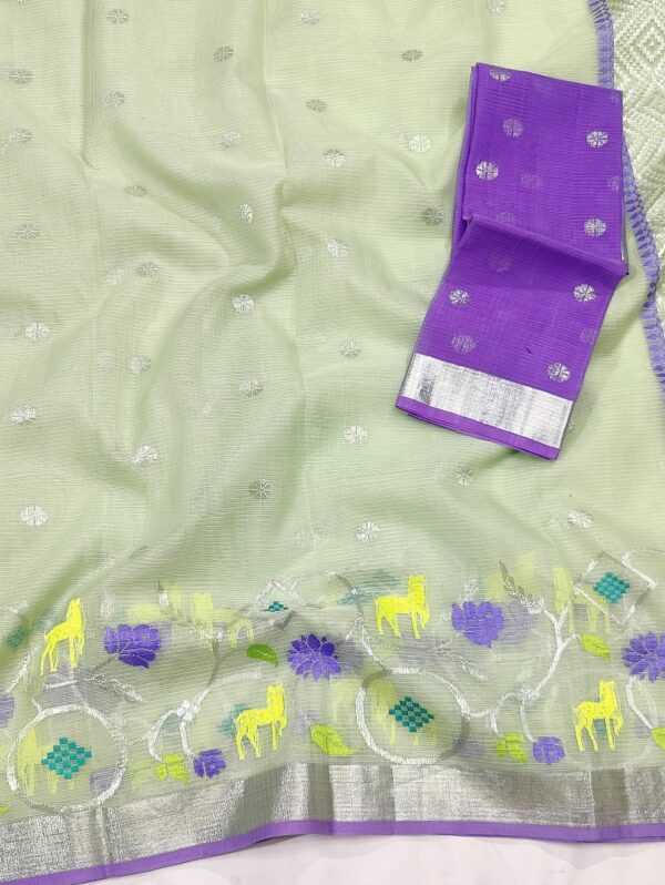PURE SKIRT DESIGN ZARIKOTA HANDLOOM SAREE S-136 - Image 2