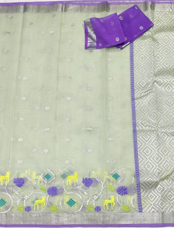 PURE SKIRT DESIGN ZARIKOTA HANDLOOM SAREE S-136 - Image 3