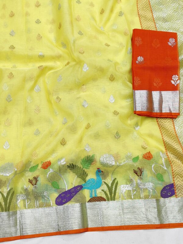 PURE SKIRT DESIGN ZARIKOTA HANDLOOM SAREE S-128 - Image 2