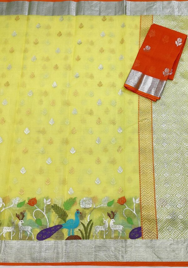 PURE SKIRT DESIGN ZARIKOTA HANDLOOM SAREE S-128 - Image 3