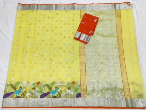 PURE SKIRT DESIGN ZARIKOTA HANDLOOM SAREE S-128 - Image 4