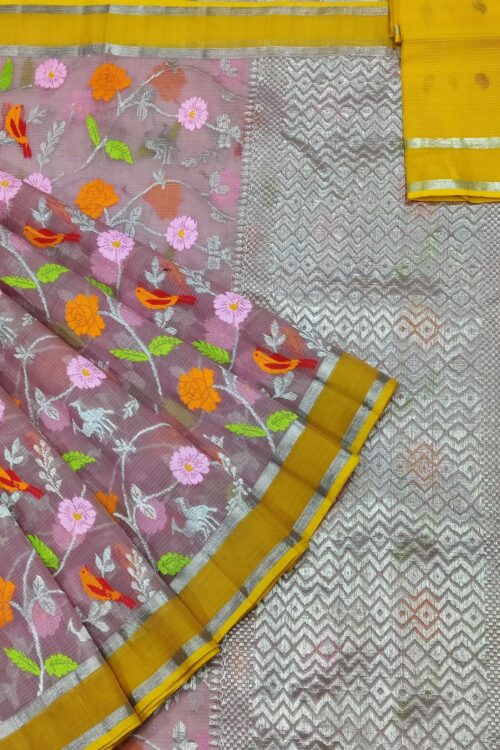 PURE ALL OVER JAAL ZARIKOTA HANDLOOM SAREE WITH BLOUSE_J300