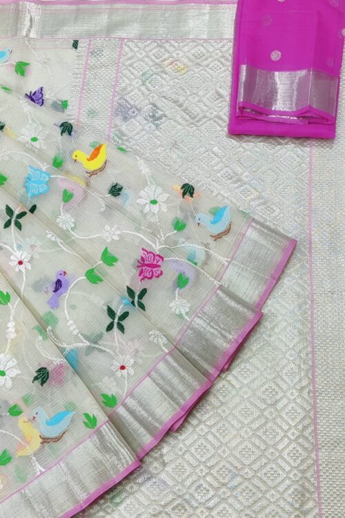 PURE ALL OVER JAAL ZARIKOTA HANDLOOM SAREE WITH BLOUSE_J298