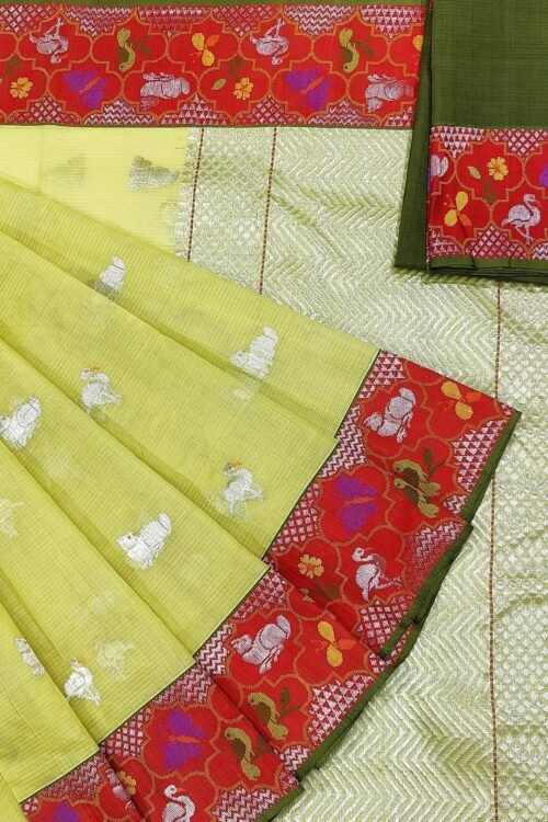 PURE BOTH SIDE PAITHANI BORDER ZARIKOTA HANDLOOM SAREE S-77