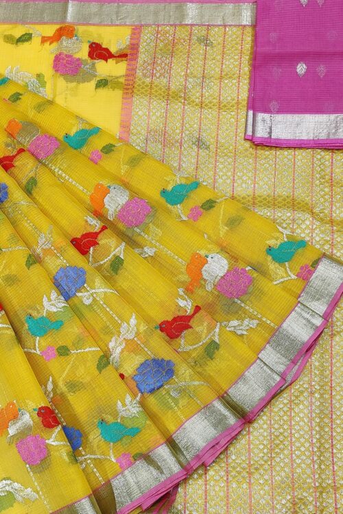 PURE ALL OVER JAAL ZARIKOTA HANDLOOM SAREE WITH BLOUSE_J297
