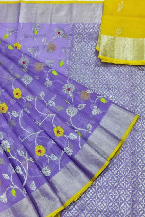 PURE ALL OVER JAAL ZARIKOTA HANDLOOM SAREE WITH BLOUSE_J295