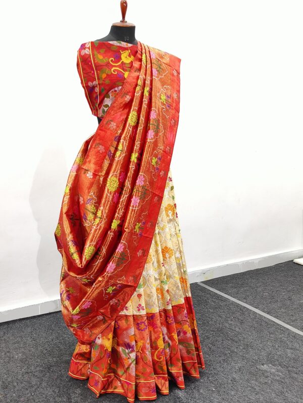 PURE ZARIKOTA HANDLOOM LEHANGA MATERIAL SET - L63