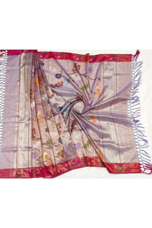 PURE GOLD DOUBLE TISSUE ALL OVER JAAL ZARIKOTA HANDLOOM DUPATTA D-87